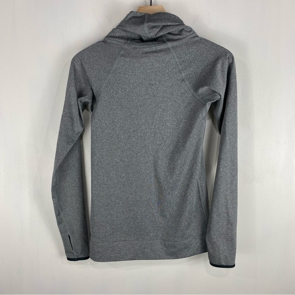 Nike Pro Women's Drawstring High Neck Turtleneck Pullover Shirt Top Gray Size XS - Picture 6 of 6